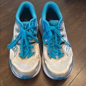 Saucony Athletic Sneakers in Blue and White